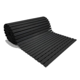 Nicoman Pvc Duckboard For Bathroom Shower Anti Slip Mat Vertical Slats 43Cm X 64Cm Black - thumbnail 4