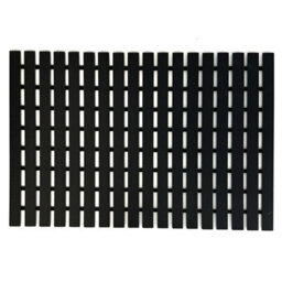 Nicoman Pvc Duckboard For Bathroom Shower Anti Slip Mat Vertical Slats 43Cm X 64Cm Black - thumbnail 1