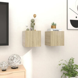 Berkfield Wall Mounted Tv Cabinets 2 Pcs Sonoma Oak 30.5X30X30 Cm - thumbnail 3