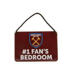 West Ham United Fc 1 Fans Bedroom Door Sign Maroon (One Size) - thumbnail 1