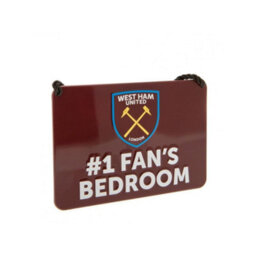 West Ham United Fc 1 Fans Bedroom Door Sign Maroon (One Size) - thumbnail 2
