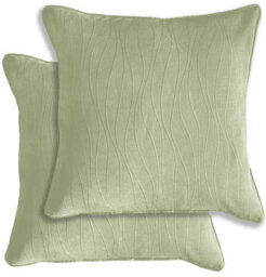 Enhanced Living Pair Of Goodwood Green Textured Wave Pattern Cushion Covers - 43X43Cm - Cases Only - thumbnail 1