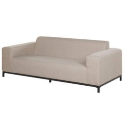 Beliani Beige Fabric 5-Seater Outdoor Sofa Set With Ottoman, L186 X D84 X H68Cm - thumbnail 6