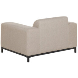 Beliani Beige Fabric 5-Seater Outdoor Sofa Set With Ottoman, L186 X D84 X H68Cm - thumbnail 9