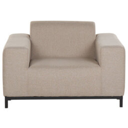 Beliani Beige Fabric 5-Seater Outdoor Sofa Set With Ottoman, L186 X D84 X H68Cm - thumbnail 8