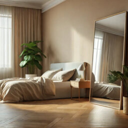Jōbū Jobu Home - Takara, Full Length Gold Metal Rectangle Mirror - 180Cm X 105Cm