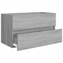 Walplus 2 Piece Bathroom Furniture Set Grey Sonoma Engineered Wood - thumbnail 9