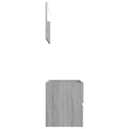 Walplus 2 Piece Bathroom Furniture Set Grey Sonoma Engineered Wood - thumbnail 6