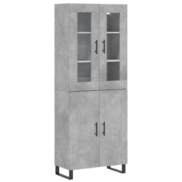 Berkfield Highboard Concrete Grey 69.5X34X180 Cm Engineered Wood - thumbnail 2