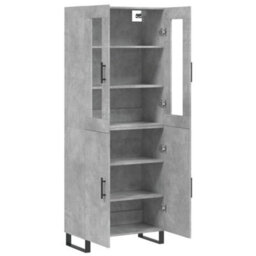 Berkfield Highboard Concrete Grey 69.5X34X180 Cm Engineered Wood - thumbnail 4