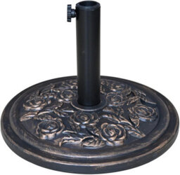 Ram Online Ram 10Kg Heavy Duty Cast Cement Parasol Base With Floral Effect Garden Patio Furniture Stand For Umbrella Canopy Gazebo Awning - thumbnail 1