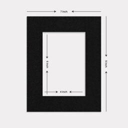 Ak Frames 9X7 Black Picture Mounts To Fit 6X4 Aperture Size - Mount Board Only (No Frame Included) - thumbnail 4