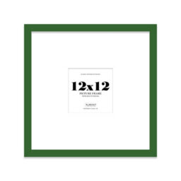 "12X12"" Green Picture Frame - 12X12"" Square Frame With 8X8"" Mount For 12X12""/8X8"" Pictures Art Deco Style Room Decor, 1 Pack" - thumbnail 1