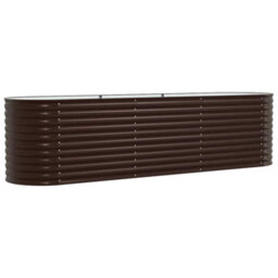 Berkfield Garden Raised Bed Brown 320 X 80 X 81 Cm Steel - thumbnail 5