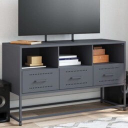 Berkfield Tv Cabinet Anthracite 100.5X39X60.5 Cm Steel - thumbnail 1