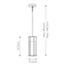 Luminosa Lighting Elstead Camillo 1 Light Outdoor Pendant Textured Black Ip44 - thumbnail 2