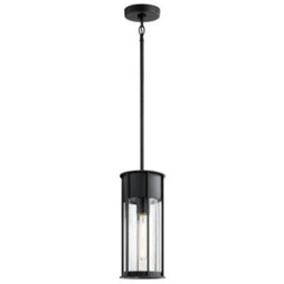 Luminosa Lighting Elstead Camillo 1 Light Outdoor Pendant Textured Black Ip44 - thumbnail 1
