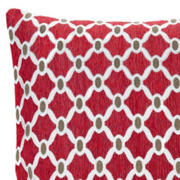 Luxury Living Berkley Luxury Geometric Chenille Cushion Red - thumbnail 2