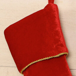 Dibor Red Knightsbridge Velvet Xmas Gift Decoration Christmas Stocking For Kids - thumbnail 3