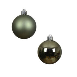 Decoris 30 Rosemary Green Christmas Tree Baubles Shatterproof Hanging Decoration 4Cm 5Cm 6Cm - thumbnail 4
