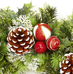 Premier Decorations Limited Decorative Christmas Candle Ring Mini Artificial Wreath Decoration Spirals 30Cm - thumbnail 3