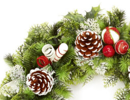 Premier Decorations Limited Decorative Christmas Candle Ring Mini Artificial Wreath Decoration Spirals 30Cm - thumbnail 2