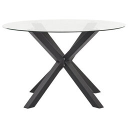 Beliani Garden Dining Set 4 Seater Maletto/busseto Glass Black - thumbnail 4