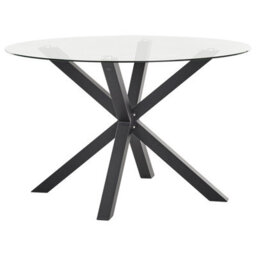 Beliani Garden Dining Set 4 Seater Maletto/busseto Glass Black - thumbnail 5