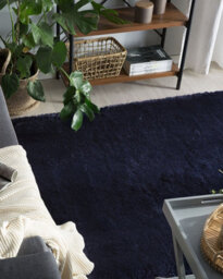 Beliani Shaggygy Rug Evren Dark Blue 160 X 230 Cm - thumbnail 2