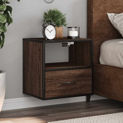 Berkfield Wall-Mounted Bedside Cabinets 2 Pcs Brown Oak 40X31X39.5 Cm - image 1