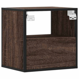 Berkfield Wall-Mounted Bedside Cabinets 2 Pcs Brown Oak 40X31X39.5 Cm - thumbnail 8