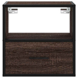 Berkfield Wall-Mounted Bedside Cabinets 2 Pcs Brown Oak 40X31X39.5 Cm - thumbnail 5
