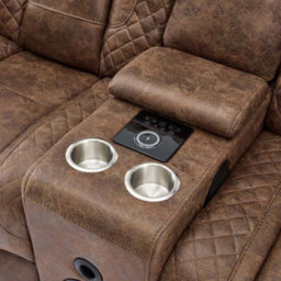 More4Homes Ashton 1+2 Seater Fabric Auto Recliner Sofa Set Brown - thumbnail 7