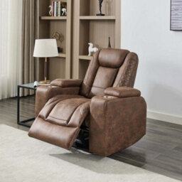More4Homes Ashton 1+2 Seater Fabric Auto Recliner Sofa Set Brown - thumbnail 9