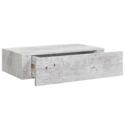 Vidaxl Wall-Mounted Drawer Shelf Concrete Grey 40X23.5X10Cm Mdf - thumbnail 2