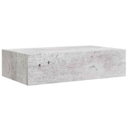 Vidaxl Wall-Mounted Drawer Shelf Concrete Grey 40X23.5X10Cm Mdf - thumbnail 5