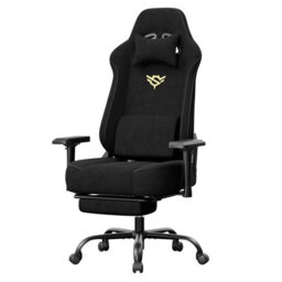 LEDREM Ergonomic Gaming Chair With Footrest And 4D Armrests, Suede Fabric, 72 X 72 X (125-135) Cm - thumbnail 2