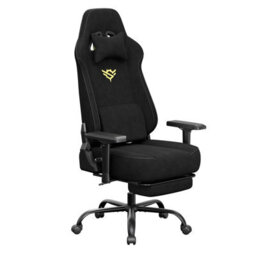 LEDREM Ergonomic Gaming Chair With Footrest And 4D Armrests, Suede Fabric, 72 X 72 X (125-135) Cm - thumbnail 3