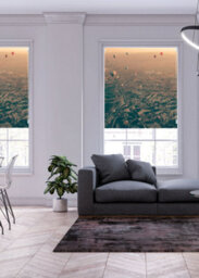Lister Cartwright Photographic Blackout Roller Blinds For Bedroom Windows - (60 X 140 Cm) - Hot Air Balloons - thumbnail 2