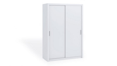 Arte Bono Sliding Door Wardrobe In White Matt - Contemporary Design For Spacious Storage - W1500mm X H2150mm X D620mm - image 1