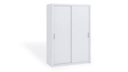 Arte Bono Sliding Door Wardrobe In White Matt - Contemporary Design For Spacious Storage - W1500mm X H2150mm X D620mm - thumbnail 1