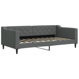 Berkfield Daybed With Trundle And Drawers Dark Grey 90X190 Cm Fabric - thumbnail 6
