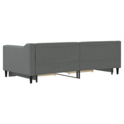 Berkfield Daybed With Trundle And Drawers Dark Grey 90X190 Cm Fabric - thumbnail 5