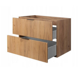 Heze Furniture Flow Standing Bathroom Vanity Cabinet With Basin 80Cm - Gold Craft Oak - thumbnail 3