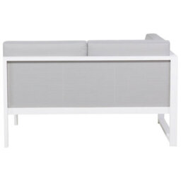 Beliani Castella 6 Seater Garden Corner Sofa With Table Left Hand Grey Metal - thumbnail 8