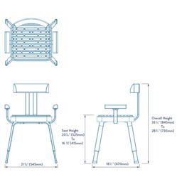 Croydex Serenity White Aluminium & Moulded Plastic Freestanding Shower Chair (H)845mm (W)545mm - thumbnail 4