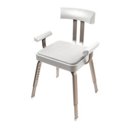 Croydex Serenity White Aluminium & Moulded Plastic Freestanding Shower Chair (H)845mm (W)545mm - thumbnail 1