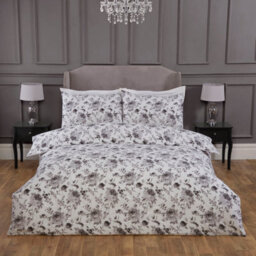 Julian Charles Home Verity Mono Grey 200 Thread Count 100% Cotton Duvet Set - thumbnail 4
