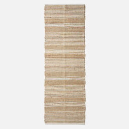 Homescapes Arlyn Natural Striped Handwoven Jute Hallway Runner Rug, 66 X 200 Cm - thumbnail 2