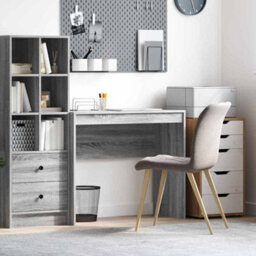Berkfield Writing Desk Grey Sonoma Engineered Wood 90 X 40 X 76 Cm